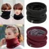 Bufanda de punto cálida de invierno, bufandas tipo snood, de lana gruesa y lisa, calentador de cuello unisex para hombre y mujer
