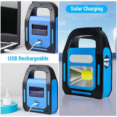 3v1 solární USB dobíjecí kempingová svítilna Vodotěsná nouzová svítilna