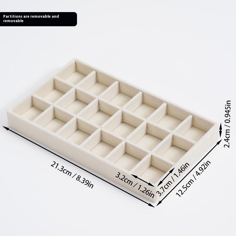Sametová šperkovnice Náušnice Náhrdelník Prsten Náramek Stojan na vystavení šperků Zlatý podnos na šperky