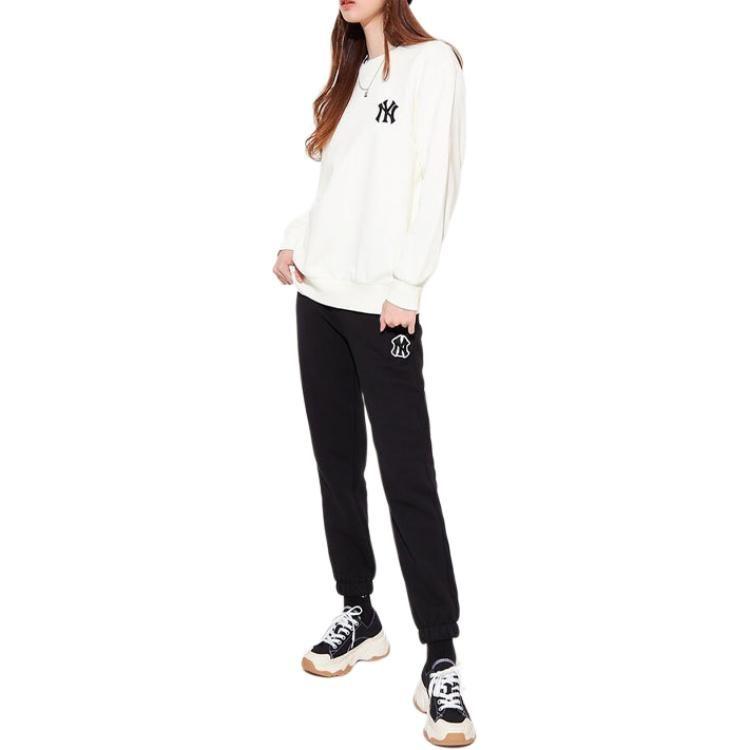 MLB Old Flower Sweatshirts Unisex White Crew Neck Moderate Other 3AMTM0514-50IVS