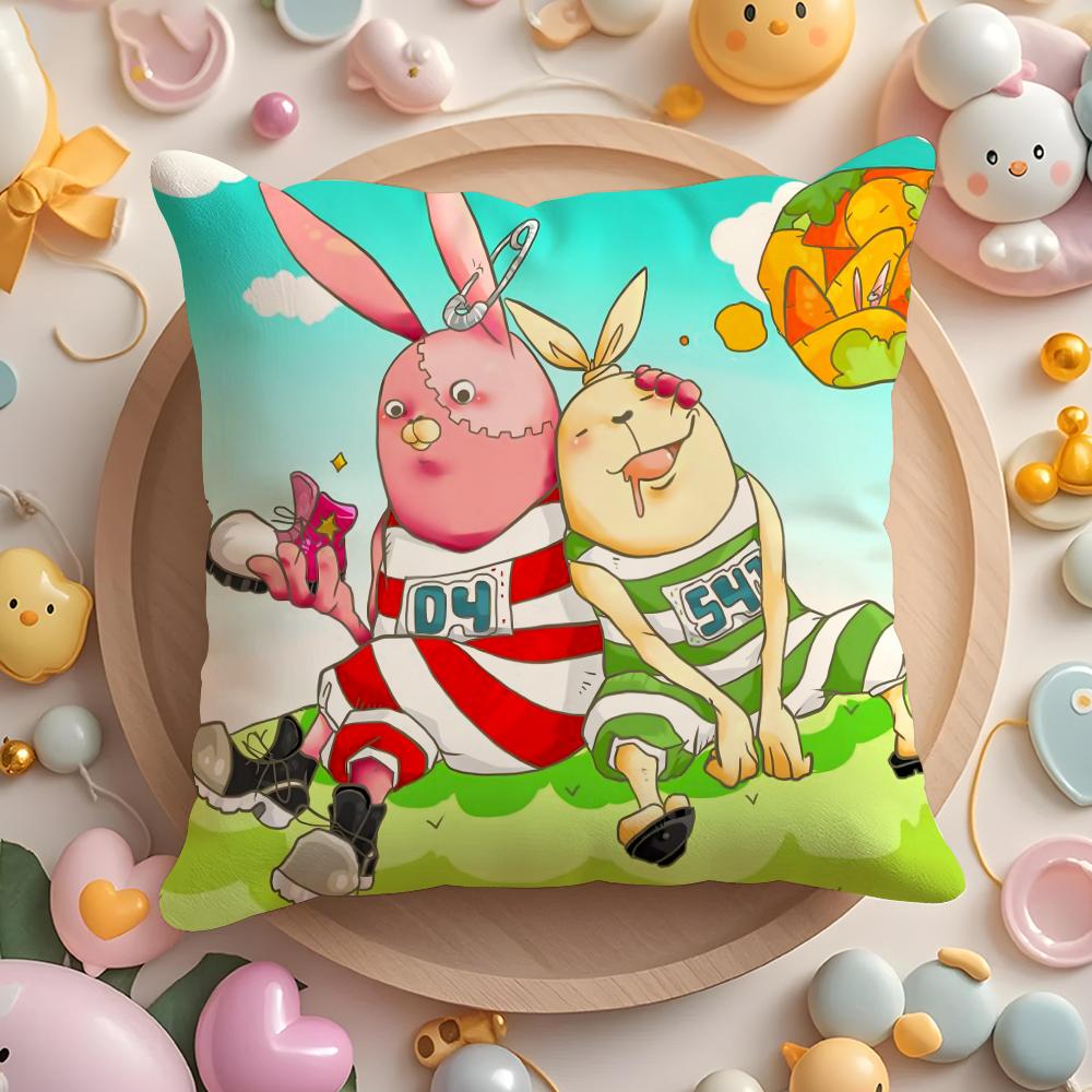 Anime U-Usavich Cushion Cover Home & Car Multi-Scene Pillow Cover - Reversible, Soft & Durable for Daily Use