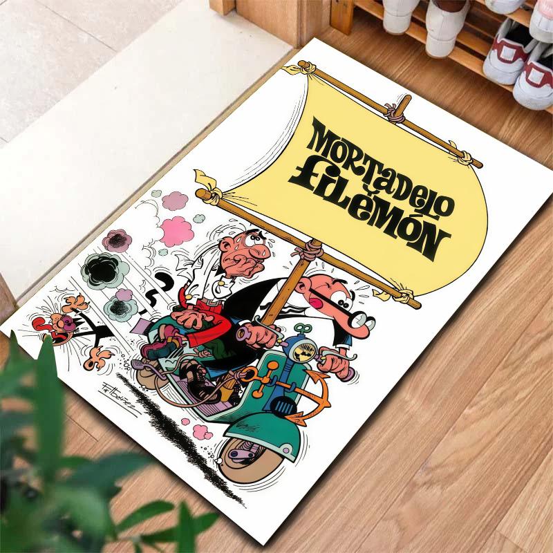 Mort Phil Mortadelo Y Filemon Carpet Rug for Living Room Bedroom Home Sofa Decoration,Kids play Nonslip Floor Mat