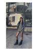 Damen Frühling & Herbst 2025 Hot Grau Gestricktes Pullover Shorts Set