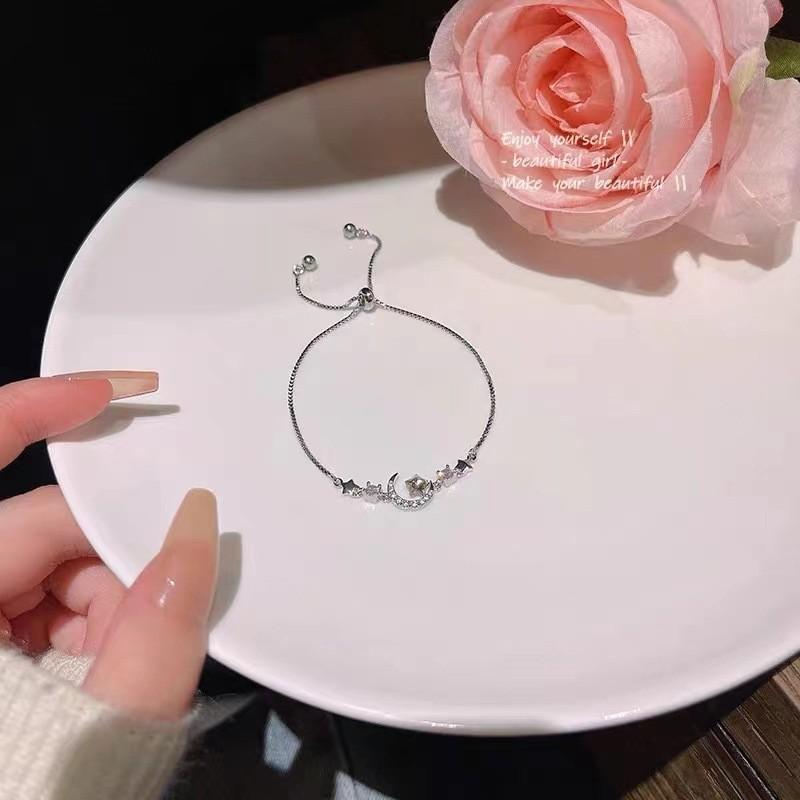 Star Moon Sophisticated Zircon Bracelet For Women Fashionable Chic Jewelry