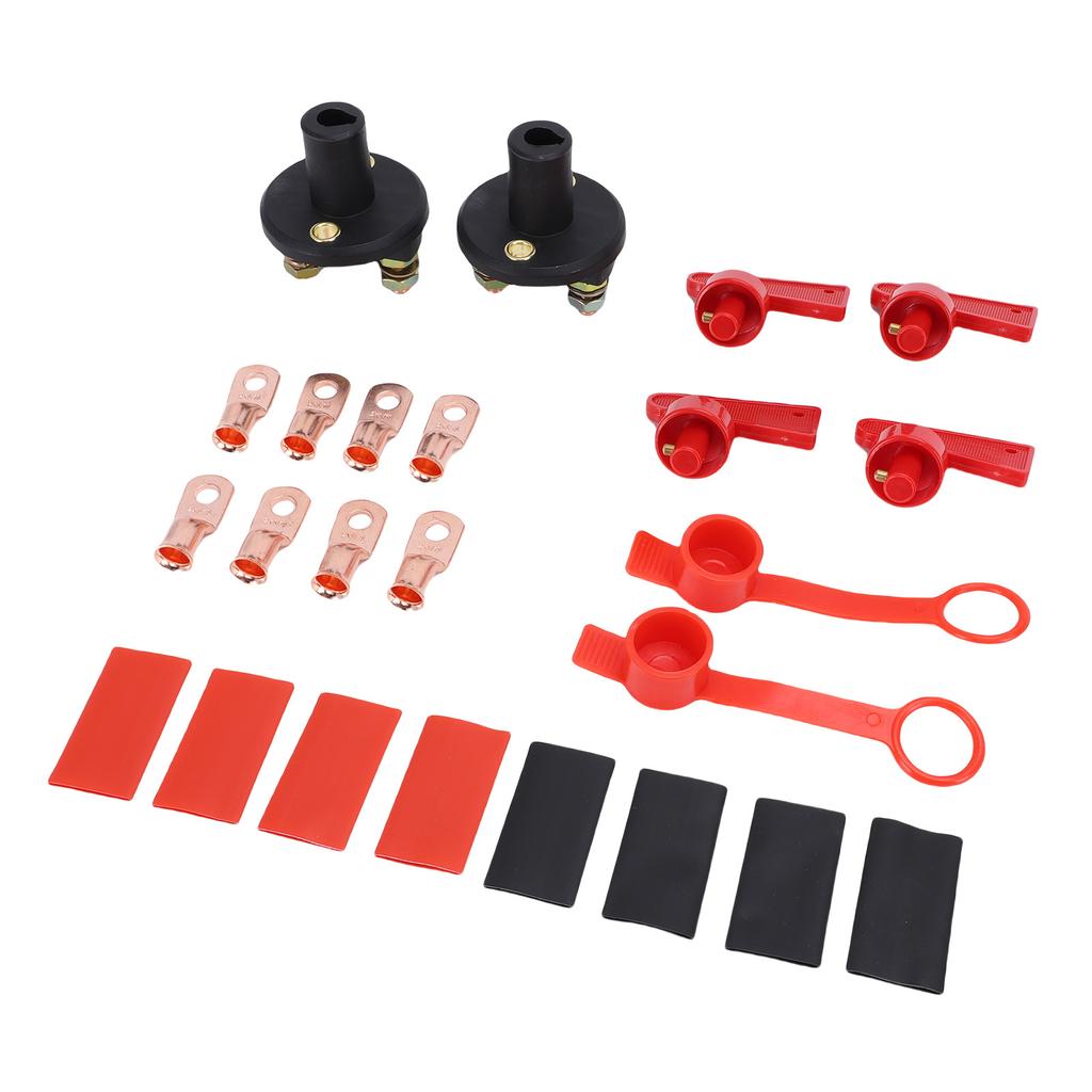 2 Pcs Battery Disconnect Switch 12V 24V Battery Power Cut Off Switch with 4 Keys for Car Boat RV ATV Truck