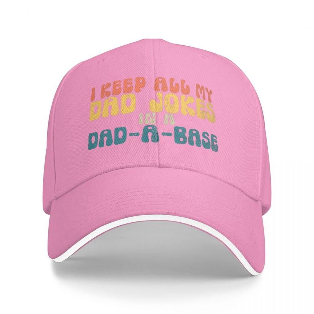 Baseball Caps I Keep All My Dad Jokes In A Dad-A-Base Funny Casquette Female Male Outdoor Summer Hats