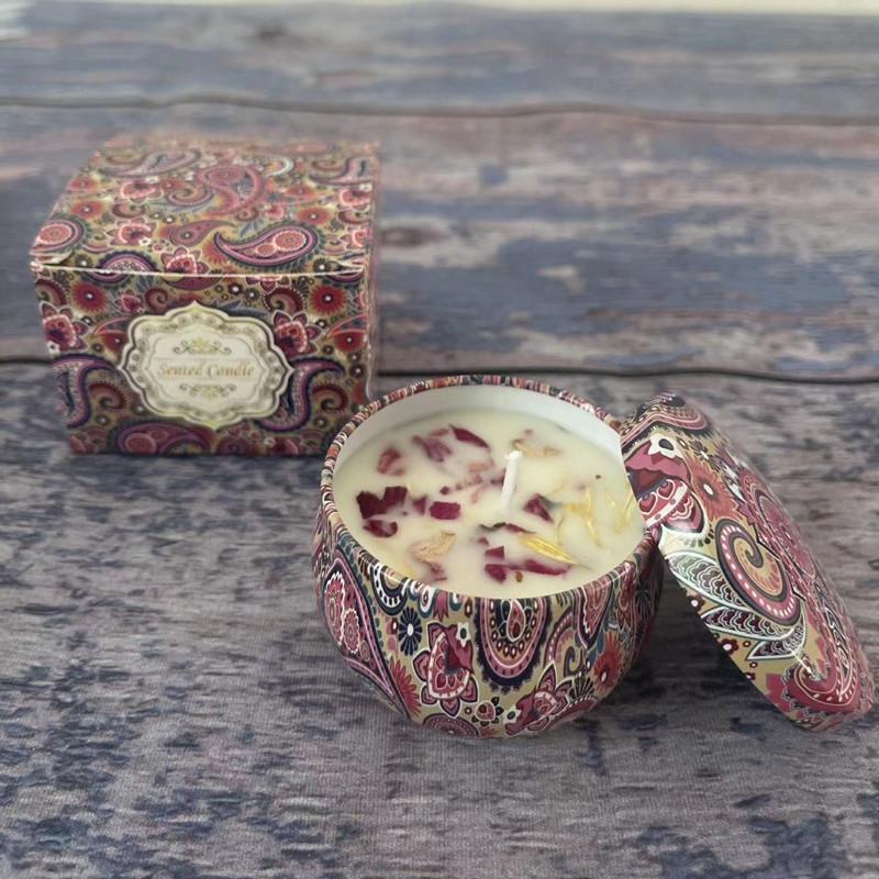 1pc soybean wax dried flower aromatherapy candle birthday gift fragrance