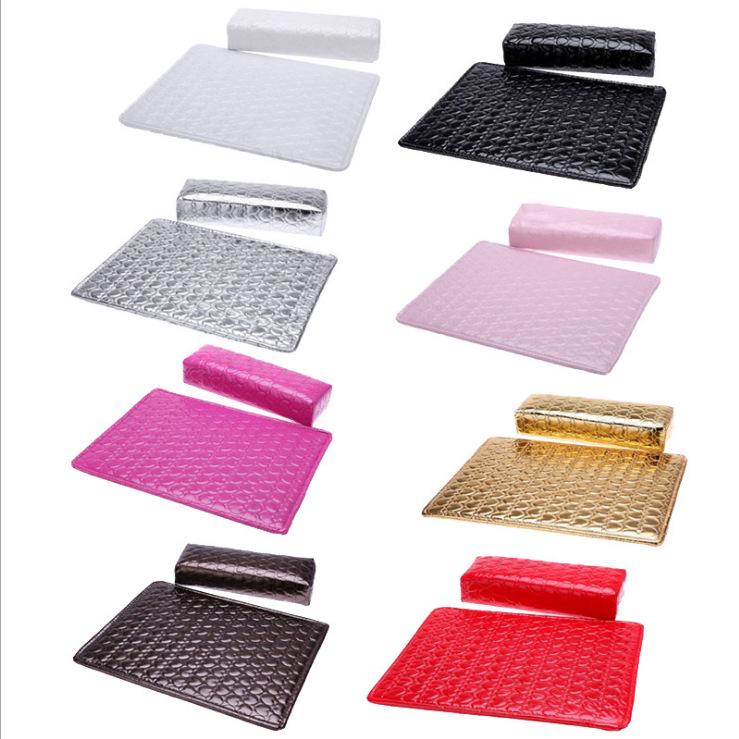 Nail Art PU Leather Hand Rest Pad - Waterproof, Fashionable, Durable, Available In 8 Colors