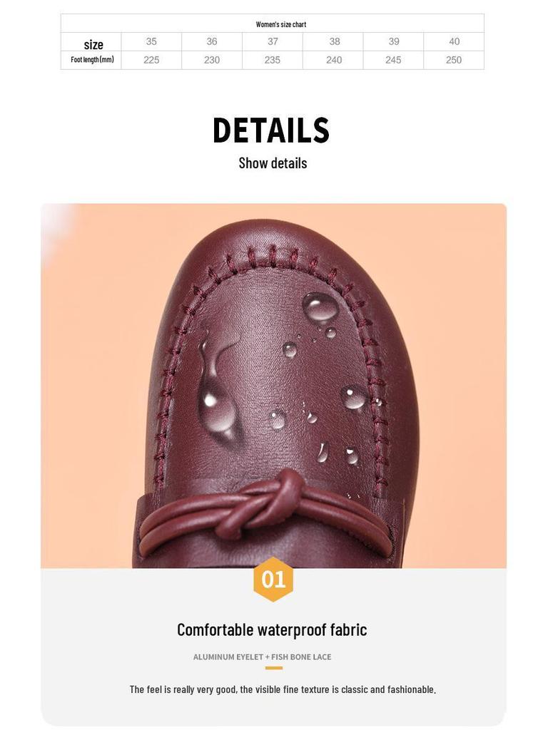 Autumn/Winter 2024 Soft Leather Slip-On Moccasins for Women