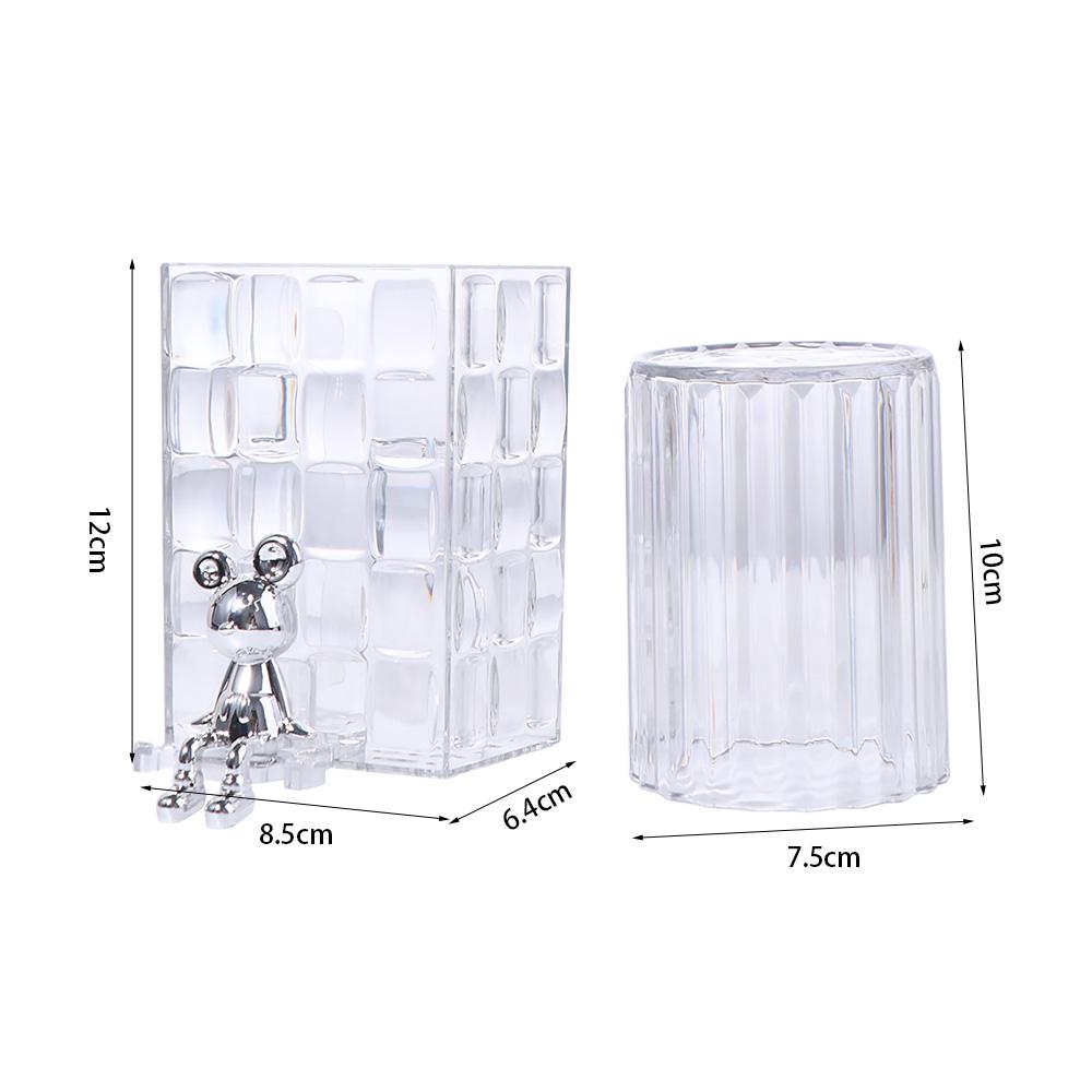 Dustproof Wall-Mounted Toothbrush Holder Plastic Toothbrush Cup Holder  Bathroom