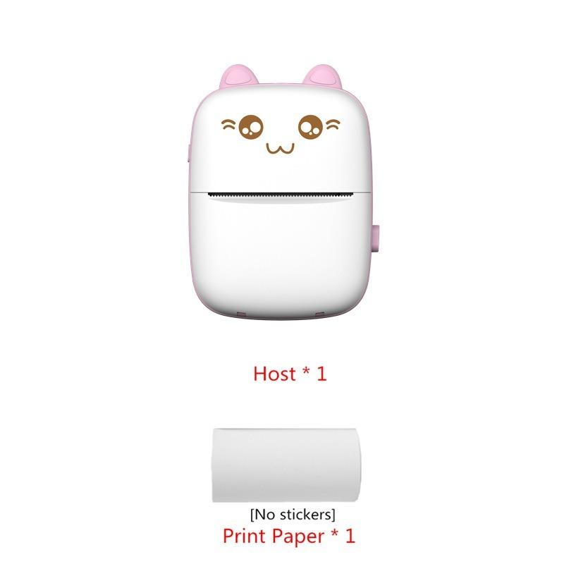 Tragbarer Mini-Thermodrucker, kabellos, BT, 203 dpi, Fotoetikett, Memo, falsche Frage, Drucken mit USB-Kabel, tragbarer Drucker