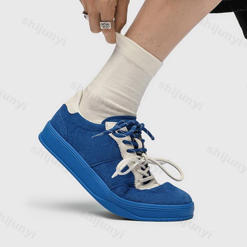 Fashion Men Outdoor Sneakers 2025 Spring Autumn New Fashion Comfortable Lace Up Casual Board Shoes Round Toe Comfortable Non Slip Flats