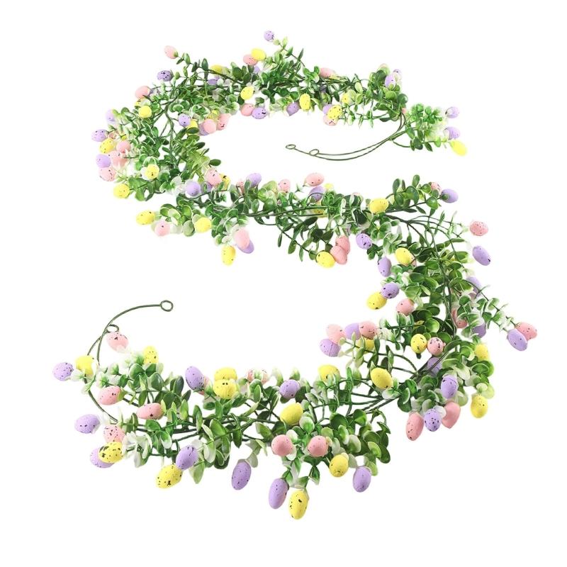 

Pet And Child Friendly Resin Artificial Easter Eggs And Eucalyptuses Greeneries Rattan For Secure Decors Applications