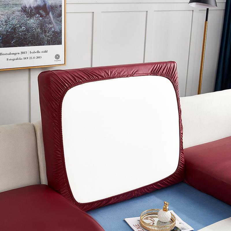 Waterproof Sofa Seat Cushion Cushion Pad Cover Pu Leather Chair Cover Pets Kids Home Furniture Protector Stretch Washable Removable Slipcovers