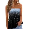 Tube-Tops für Damen, süßes, sexy, schulterfreies, ärmelloses T-Shirt mit Aufdruck