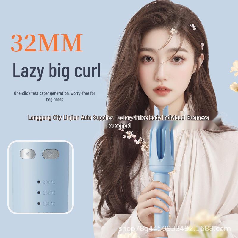 Damage-Free Negative Ion Automatic Curling Iron with Big Wave Effect Aroma Purple
