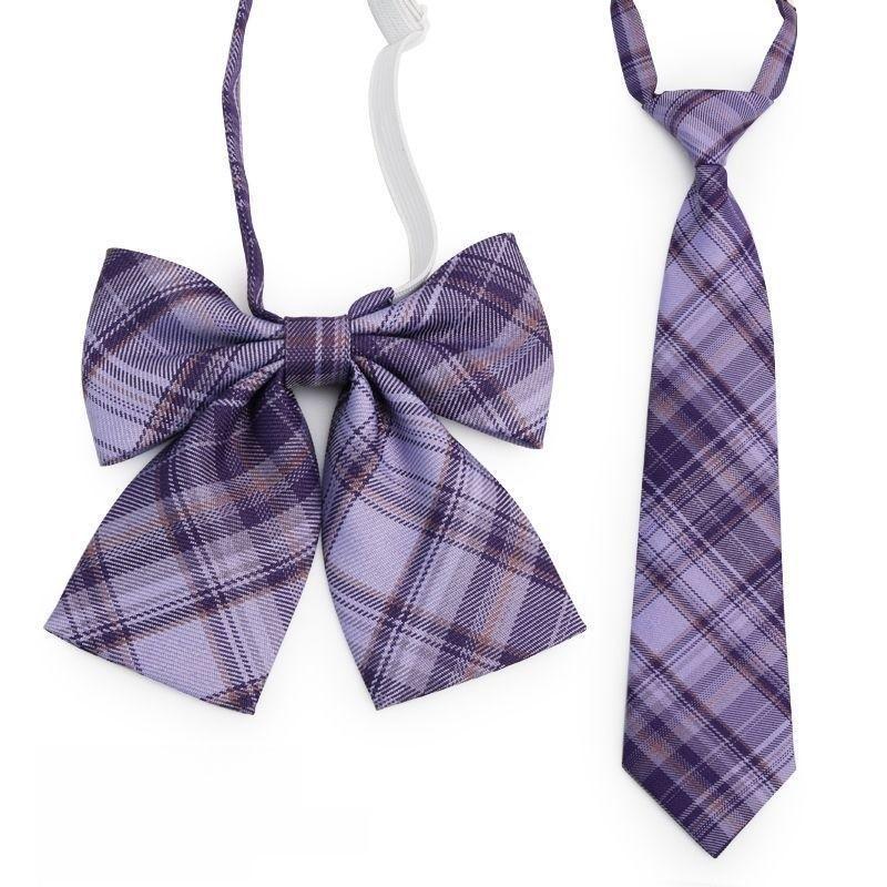 Childrens School Uniform Tie With Gingham Pattern Design For Graduation Photo Shoots