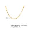 Vnox Oval Geometric Stainless Steel Chain Bracelet Necklace For Women With Shiny Zircon Fashion Jewelry Set Accessory Gift