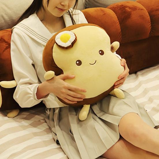 Multifunctional Plush Pillow High Simulated Lovely Toast Bread Cute Cushion for Girl