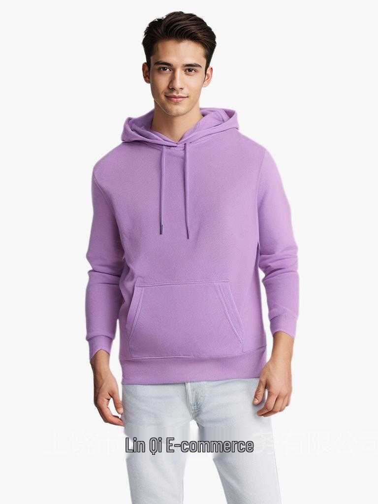 Unisex Solid Color European-Size Hooded Fleece Sweatshirt - Multiple Colors, Casual Sportswear Hoodie Pullover