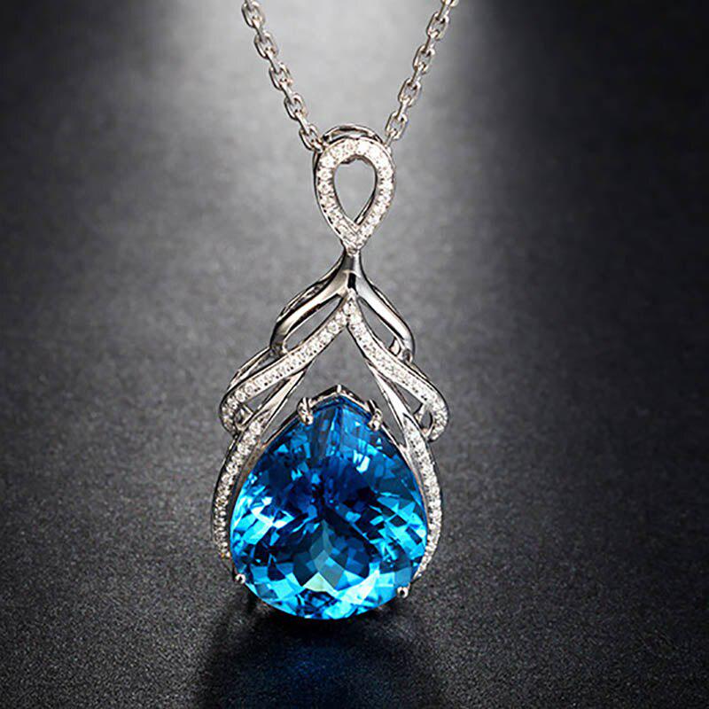 Lindon Trendy Jewelry Pendant Necklace Water Drop Zircon  Women Pendants Wedding Gift
