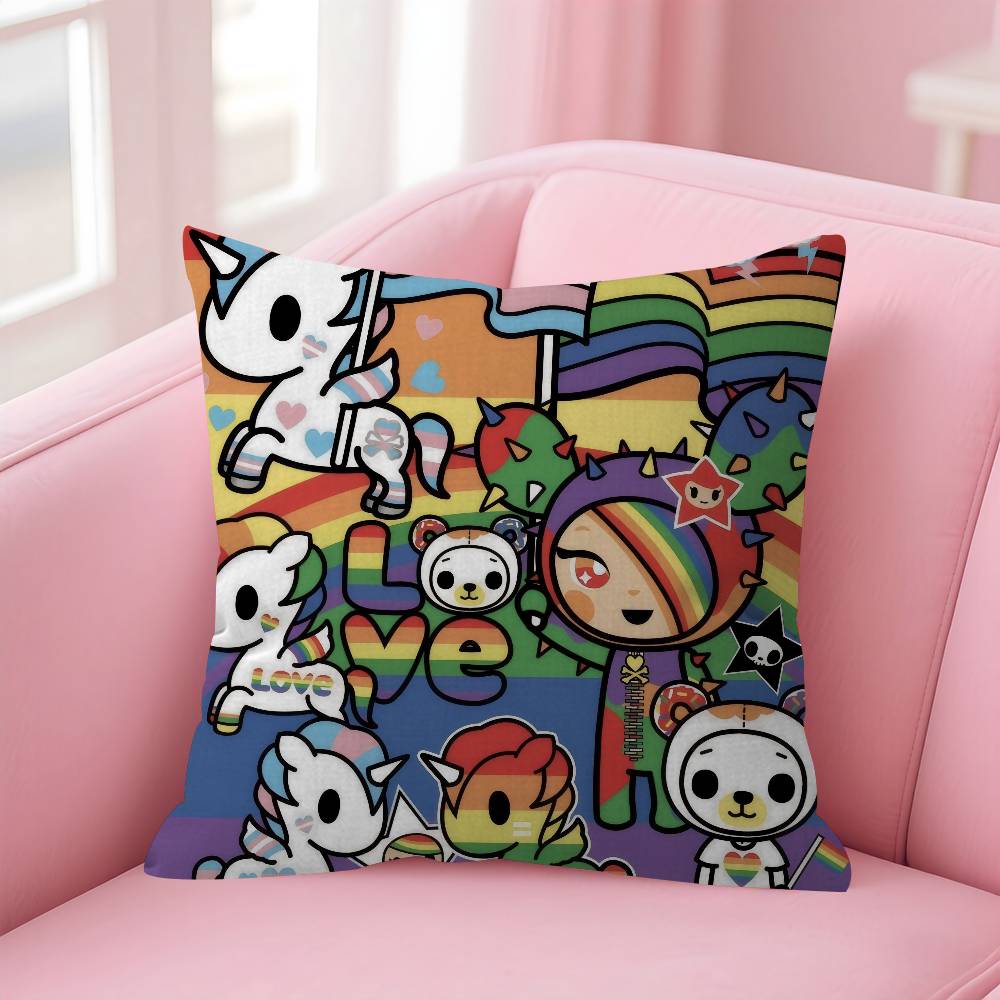 Japan Tokidoki Cartoon   Stitch Lucky Dragon Pillow Cover Sofa Cushion Cover Home Room Decoration Children Gift