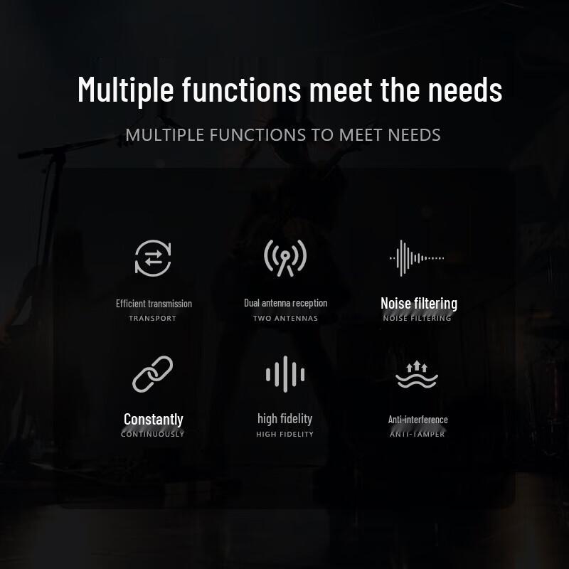 HuiDu MR-670 Professional Wireless Dual Microphone System (CN version)