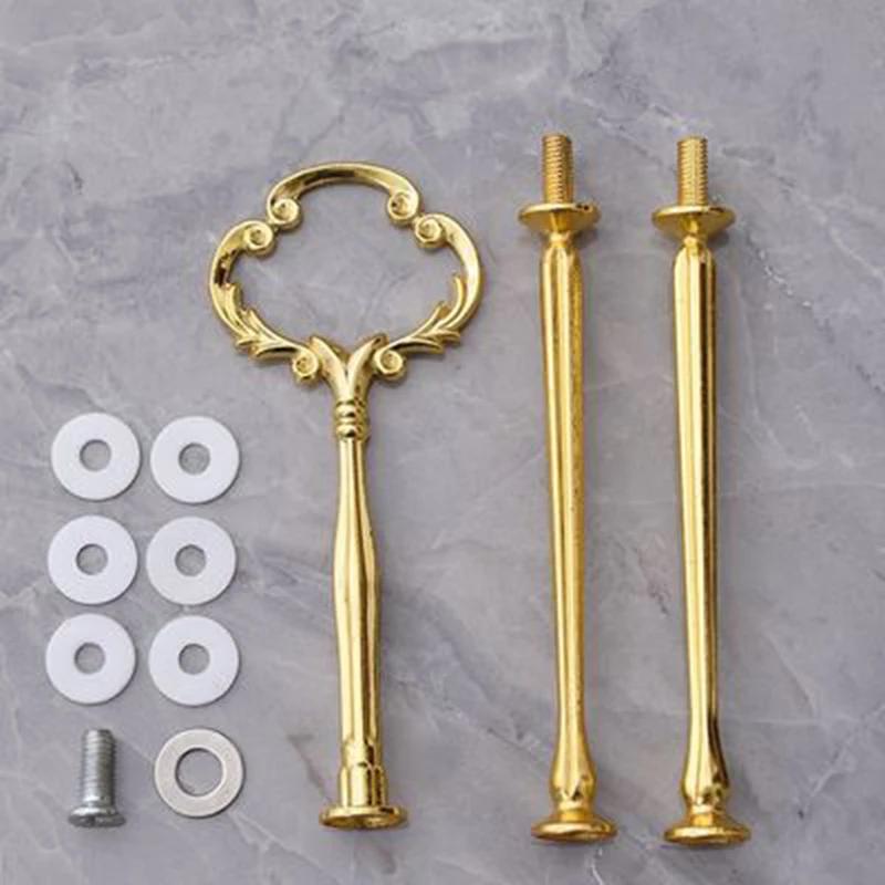 3 Layers Cake Plate Stand Handle Cake Stand Hardware Holder For Wedding Party Making Resin Cupcake Dessert Platter Serving Stand