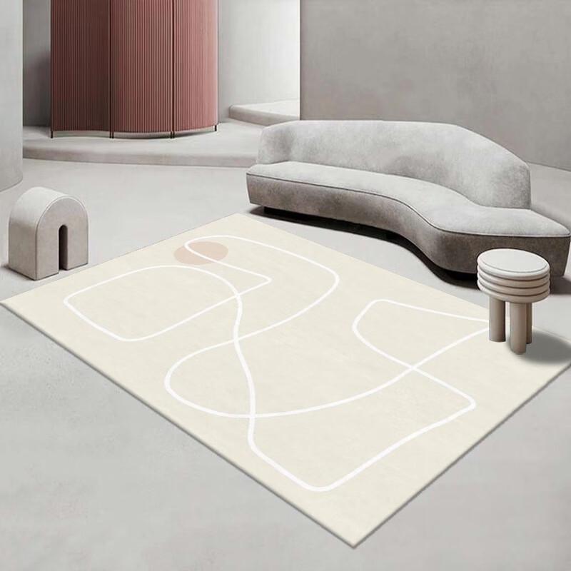 Visionary Nordic Beige Crystal Velvet Area Rug