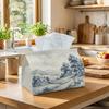 1pc Vintage Pastoral Tissue Box - Country Farm Landscape Napkin Storage Box, Suitable for Rolls/facial Tissues/single Sheets,Two Sizes Available for H