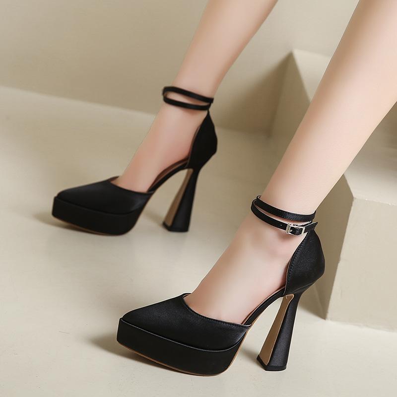 13cm Super High Heels Shoes Women Platform Pumps Fashion Thick Soled Buckle Strap Show Shoes Women's Banquet Party Shoes
