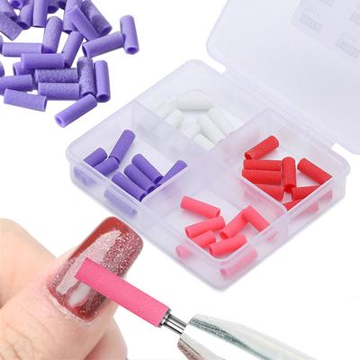 32 Stück Nahtlose Mini Nagelschleifbänder für UV-Gel Acrylspitzen Polieren Entfernen, Fräserwerkzeug für Maniküre