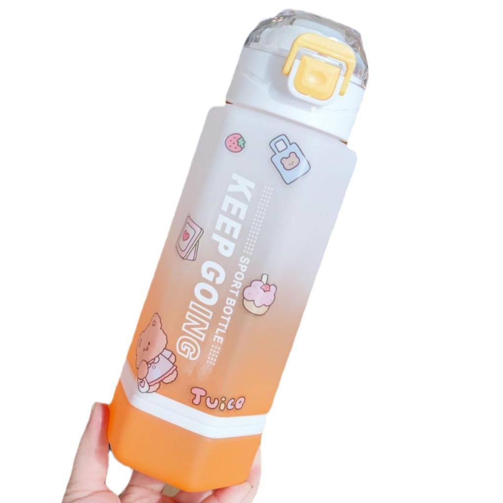 Creativity Hexagonal Plastic Cup With Tea Strainer And Portable Handle For Travel And Exercise