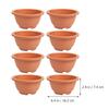 8Pcs Simple Design Solid Color Plastic Flower Pots for Balcony Windowsill Garden Use Easy Clean Smooth Surface Nursery Plant