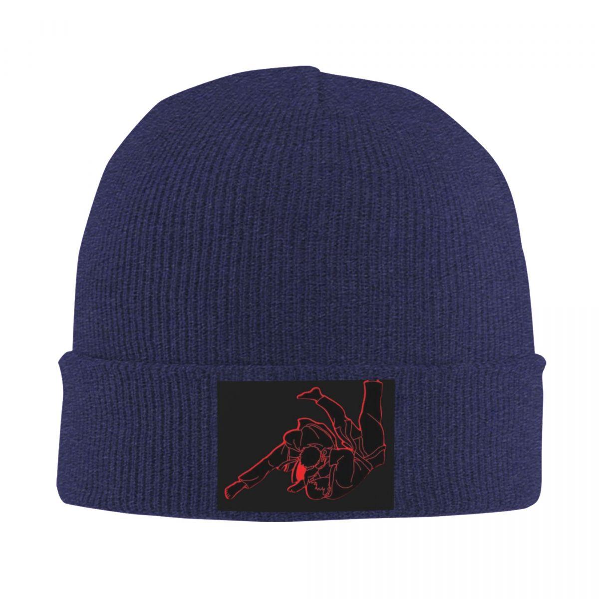 

Judo Logo Warm Knitted Cap Hip Hop Bonnet Hat Autumn Winter Outdoor Beanies Hats for Unisex Adult One Size