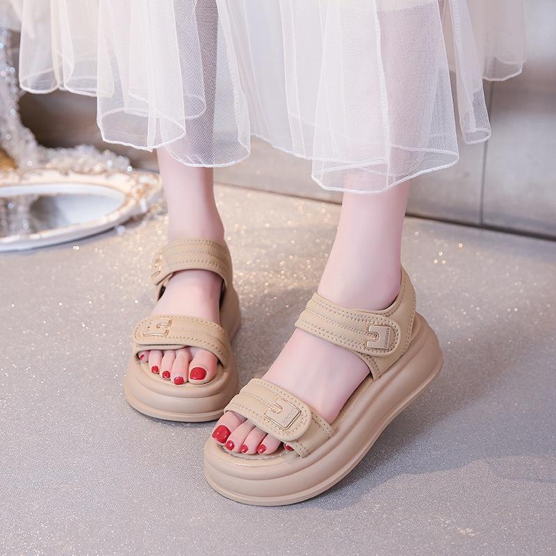 Student sports sandals women's summer 2025 new versatile thick-soled soft-soled outer wear casual fashion beach sandals women