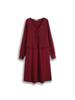 Elegant French Wine Red Knit Plus Size Two-Piece Dress for Winter Banquets (130-320 Jin)