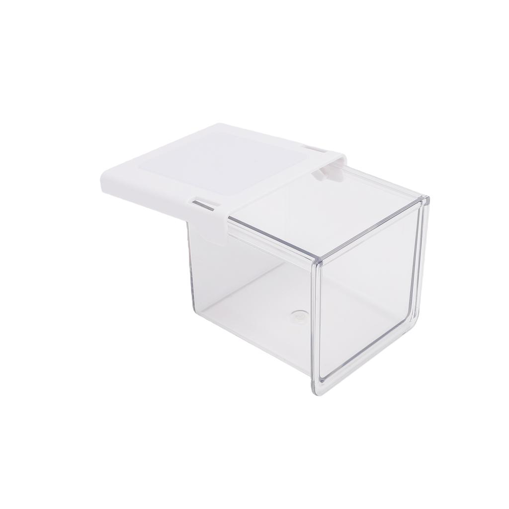 Klare Aufbewahrungsbox unter dem Spiegelschrank Hohe Transparenz PET Schubladenorganizer 33 Grad schräge Öffnung für das Badezimmer