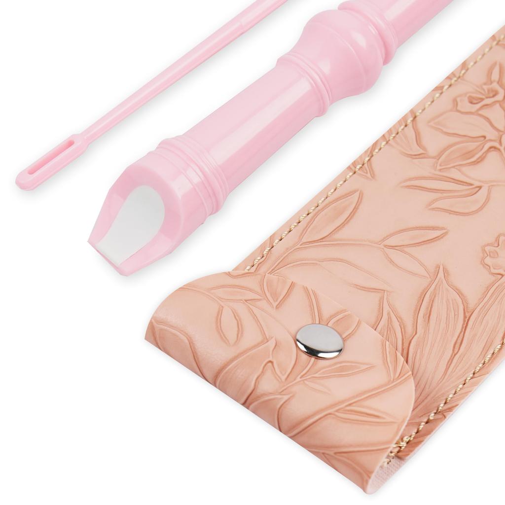 Jasenna Soprano Recorder for Elementary School C Key Soprano Cleaning Fingering Leather Storage Bag Students, Beginners, 8-Hole Recorder, Stick,