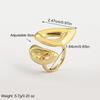 Nidin Fashion Irregular Geometric Smooth Open Rings Adjustable For Women Pig Nose Design Copper Finger Jewelry Accessories Gift