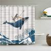 Fabric Shower Curtain Cute Cartoon Hippo Animals Dogs Cats Deer Bath Curtain Waterproof Polyester Bathroom Curtain With Hooks