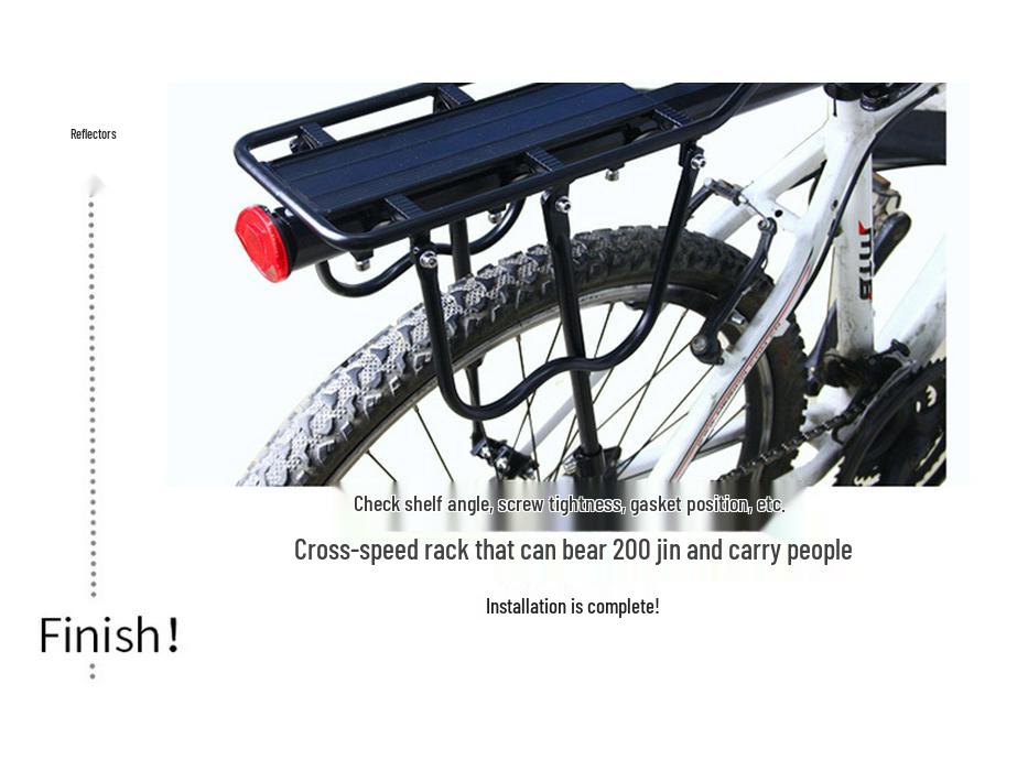 Aluminum Alloy Quick Release Bicycle Cargo Rack for Road and Mountain Bikes