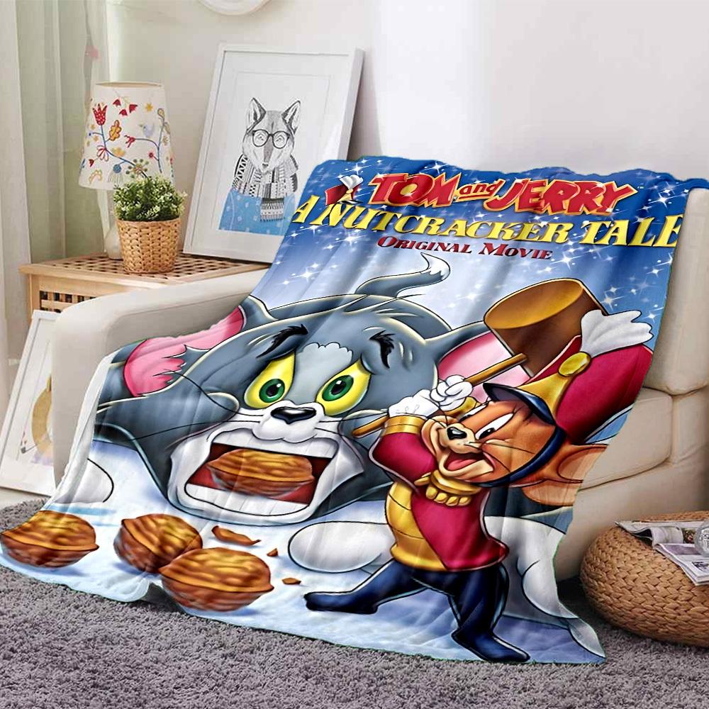 

1pc Tom and Jerry A Nutcracker Tale Flannel Blanket Soft Warm Throw for Home, Office, Travel, All-Season Cozy Bedding GiftL1063 80cmx120cm(31inx47in)