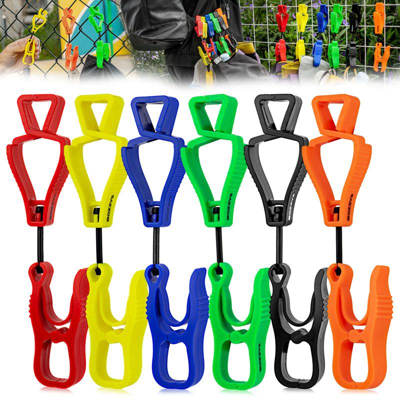 BOZZYS Plastic Safety Gloves Clips for Work Glove Holders Anti-Drop Clamp Outdoor Grabber Construction Gloves Holder