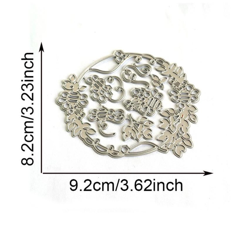 Flower Wreath Cutting Dies for Card Making Scrapbooking Carbon Steel Die Cut Templates Decorative Embossing Paper Dies