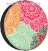 Spare Tire Cover Universal Portable Tires Cover Colorful Boho Car Tire Cover Wheel Protector Weatherproof and Dust-Proof