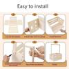 Handmade Baby Showers Wooden Organiser Basket Easy Assembly Wood Toy Storage Crate with Long Handle Christmas Gift