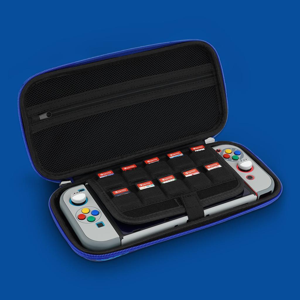 PlayVital Tragetasche Kompatibel mit Nintendo Switch Tragbare Tasche Aufbewahrung Handtasche Kompatibel mit Switch Reisetasche Schützend Hart Inklusive