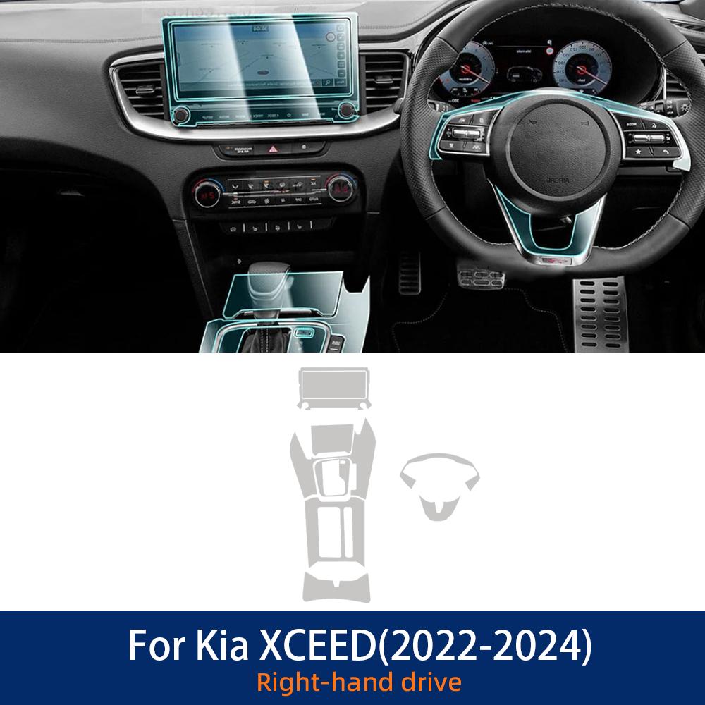 For Kia XCEED   2024 TPU Car Navigation Screen Film Gearbox Protective Sticker Anti-scratch Repair Interior Accessories