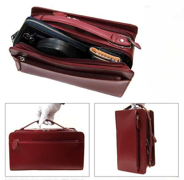 [Maturi] Cordovan Second Bag, Horsehide and Cowhide Leather, Double Zipper, MT-42 WINE, Regular Price: 39,800 Yen
